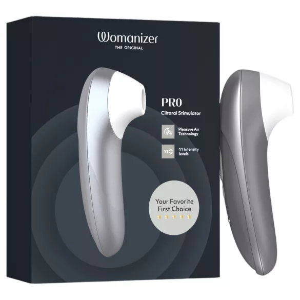 Womanizer Pro - stimulator clitoridian cu unde de aer (gri)