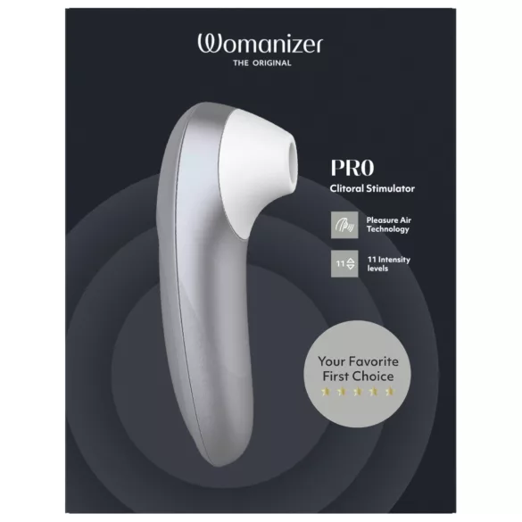 Womanizer Pro - stimulator clitoridian cu unde de aer (gri)