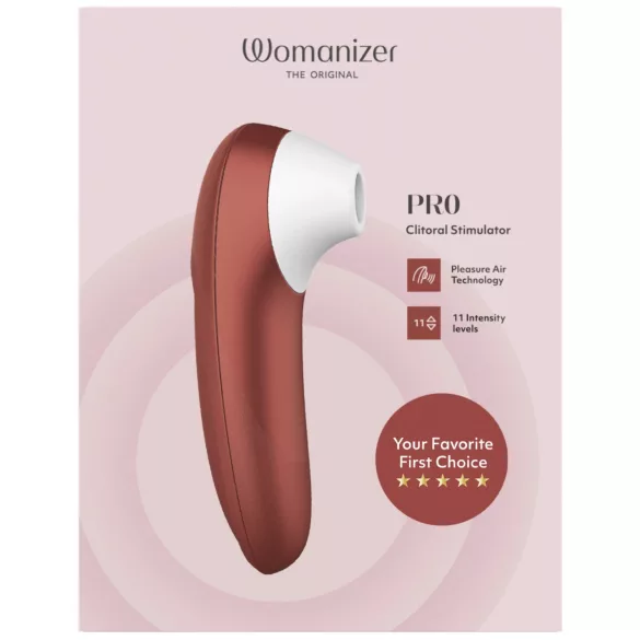 Womanizer Pro - stimulator clitoridian cu unde de aer (roșu)
