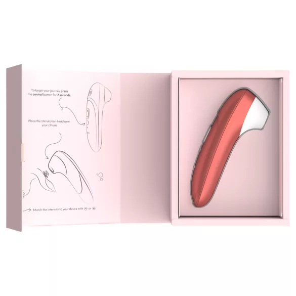 Womanizer Pro - stimulator clitoridian cu unde de aer (roșu)