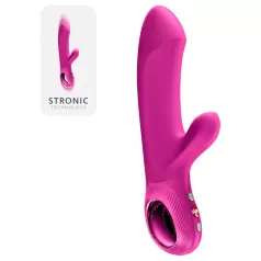   Fun Factory Bi Stronic Embrace - vibrator cu funcție de împingere și braț pentru clitoris (roz)