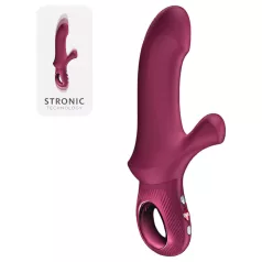   Fun Factory Bi Stronic Curve - vibrator cu mișcare de împingere și braț pentru clitoris (roșu)