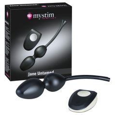 Mystim Jane Untamed - bile vaginale vibratoare duo - negru