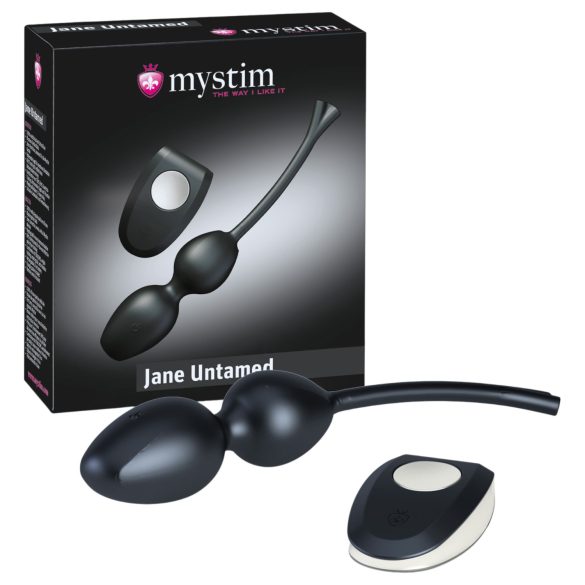Mystim Jane Untamed - bile vaginale vibratoare duo - negru