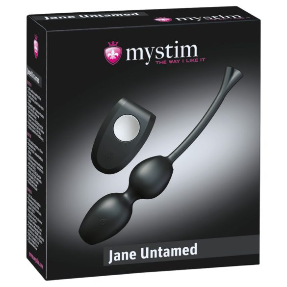 Mystim Jane Untamed - bile vaginale vibratoare duo - negru
