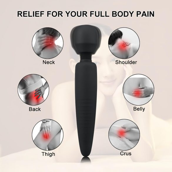 Mrow - vibrator masaj reîncărcabil, rezistent la apă - negru