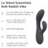 le Wand Soft Rabbit - Vibrator cu braț clitoral cu 2 motoare (negru)