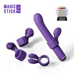 Magic Stick - vibrator cu capete interschimbabile (mov)
