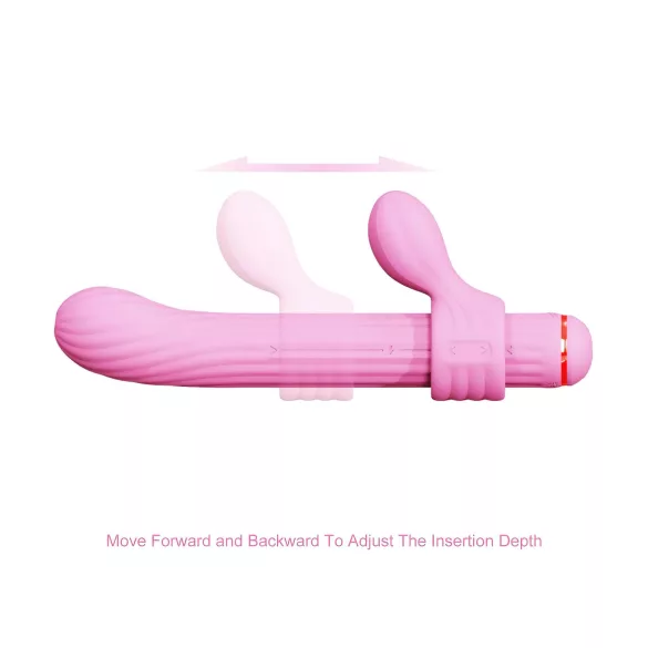 Magic Stick - vibrator cu capete interschimbabile (roz)