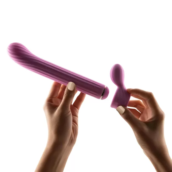 Magic Stick - vibrator cu capete interschimbabile (roz)
