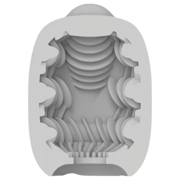 VIBEGGS Ribs Delight - ou vibrator masturbator - texturat - alb