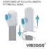 VIBEGGS Ribs Delight - ou vibrator masturbator - texturat - alb