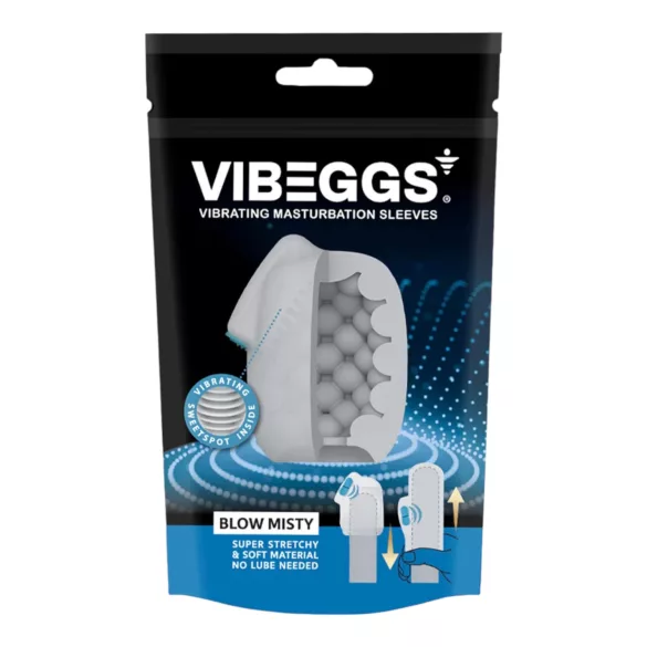 VIBEGGS Blow Misty - ou vibrator masturbator - alb