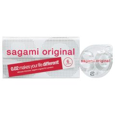   Sagami Original 0.02 - prezervativ - ultra subțire - 55mm - 6 bucăți