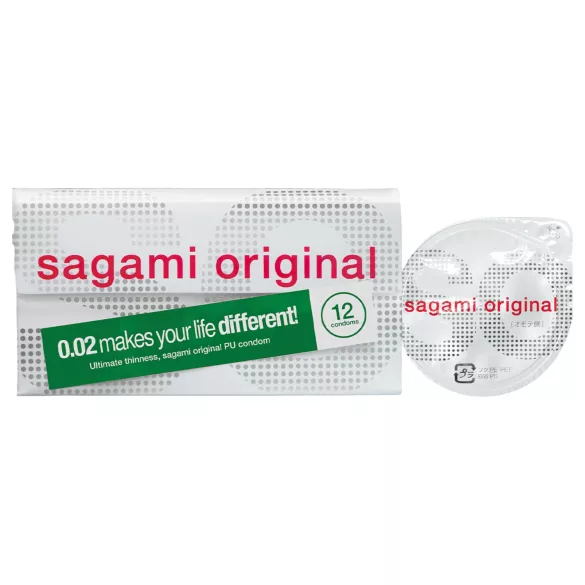 Sagami Original 0,02 - prezervative - ultra subțire - 55mm (12 bucăți)