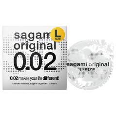   Sagami Original 0,02 L - prezervativ ultra subțire - 58mm - 1 bucată