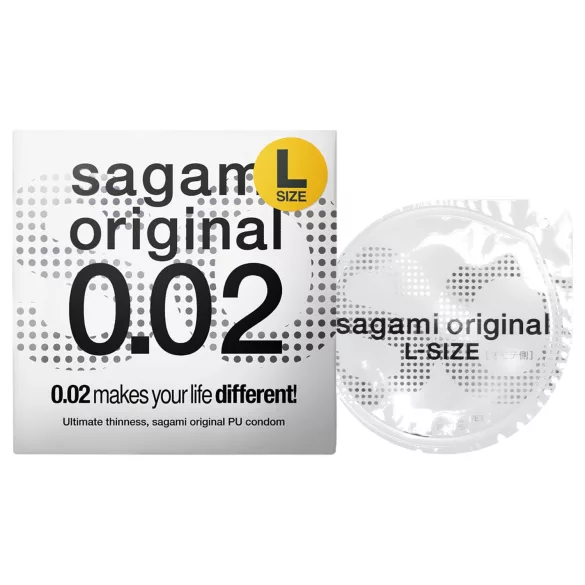 Sagami Original 0,02 L - prezervativ ultra subțire - 58mm - 1 bucată