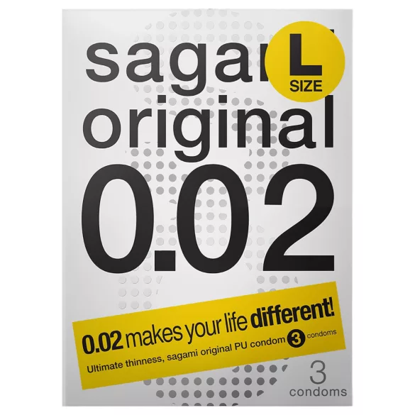 Sagami Original 0,02 L - prezervative ultrafine - 58mm - 3 bucăți