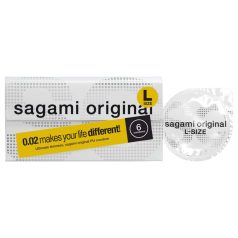   Sagami Original 0.02 L - prezervative ultra-subțiri - 58mm - 6 bucăți