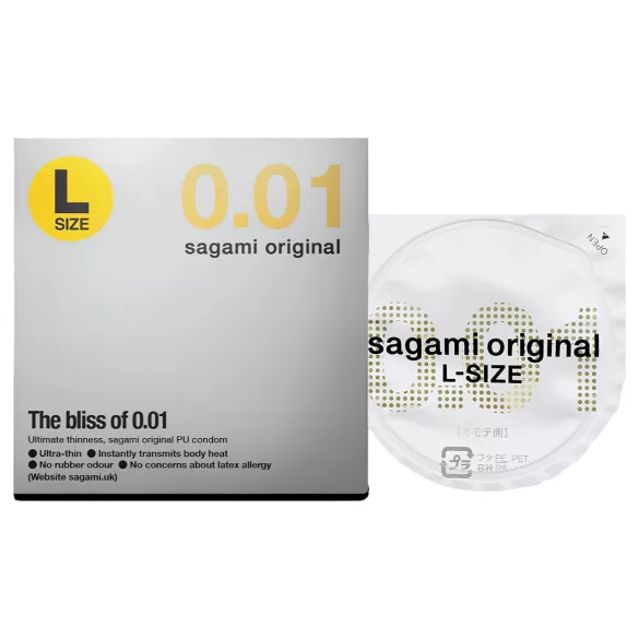 Sagami Original 0,01 L - prezervativ ultra subțire - 58mm (1 buc)