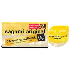   Sagami Original 0,02 XL - prezervative - extra mare - 61mm - 6 bucăți