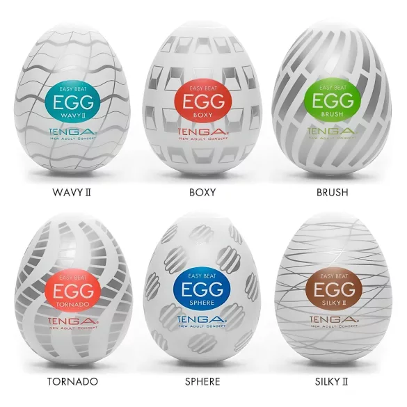 TENGA Egg - set masturbatoare tip ou - pachet 6 bucăți