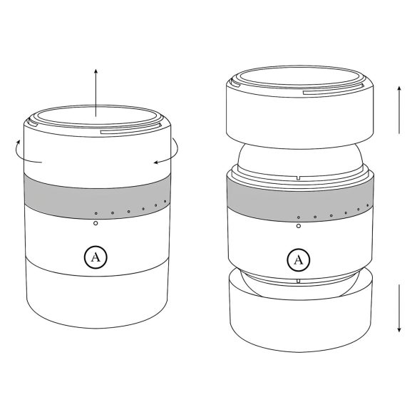Arcwave Voy - masturbator strâns-rotativ pentru bărbați - negru