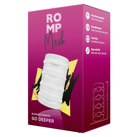Masturbator ROMP Mosh flexibil și portabil (transparent)
