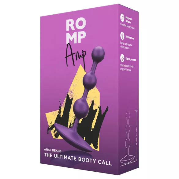 ROMP - dildo anal cu perle - silicon mov