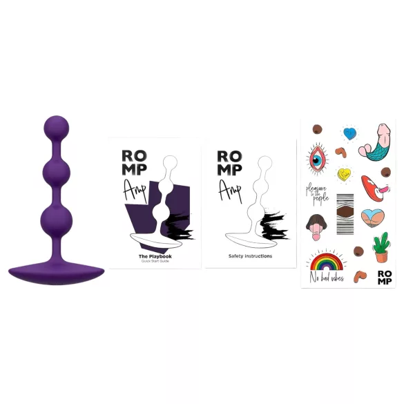 ROMP - dildo anal cu perle - silicon mov