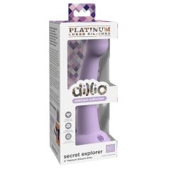 Dillio Secret Explorer - dildo cu ventuză (17cm) - mov