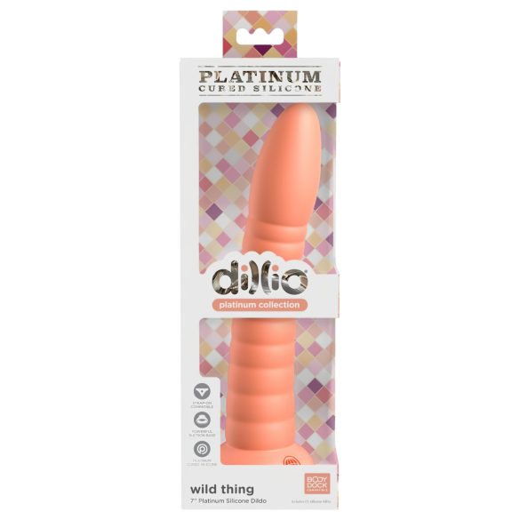 Dillio Wild Thing - dildo nervurat (19cm) - portocaliu