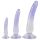 Set antrenor anal Crystal Clear - 3 piese (transparent-albastru)