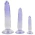 Set antrenor anal Crystal Clear - 3 piese (transparent-albastru)