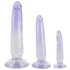 Set antrenor anal Crystal Clear - 3 piese (transparent-albastru)