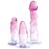 Crystal Clear - set antrenor anal - 3 buc (transparent-roz)