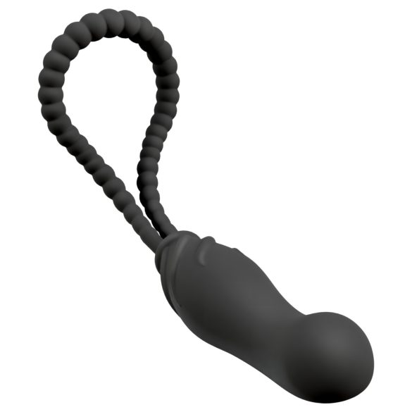 Black Velvets - dildo cu curea - dimensiune ajustabilă - silicon negru