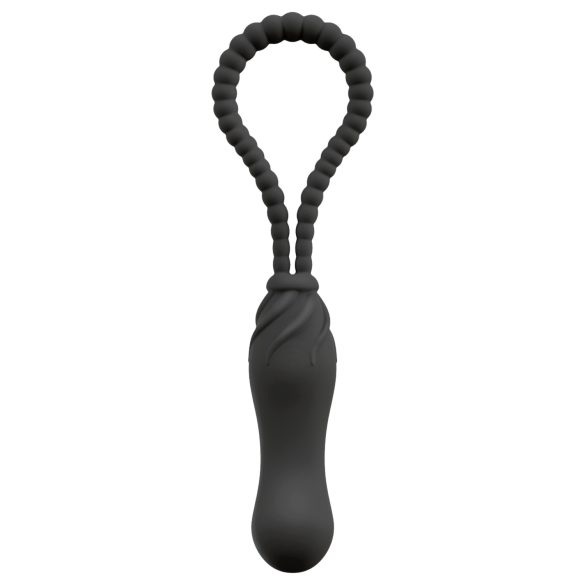Black Velvets - dildo cu curea - dimensiune ajustabilă - silicon negru