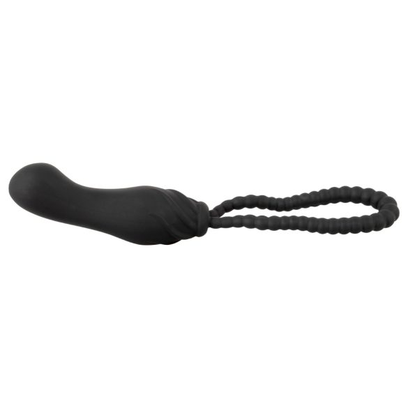 Black Velvets - dildo cu curea - dimensiune ajustabilă - silicon negru