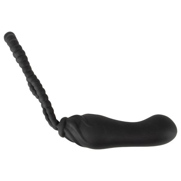 Black Velvets - dildo cu curea - dimensiune ajustabilă - silicon negru