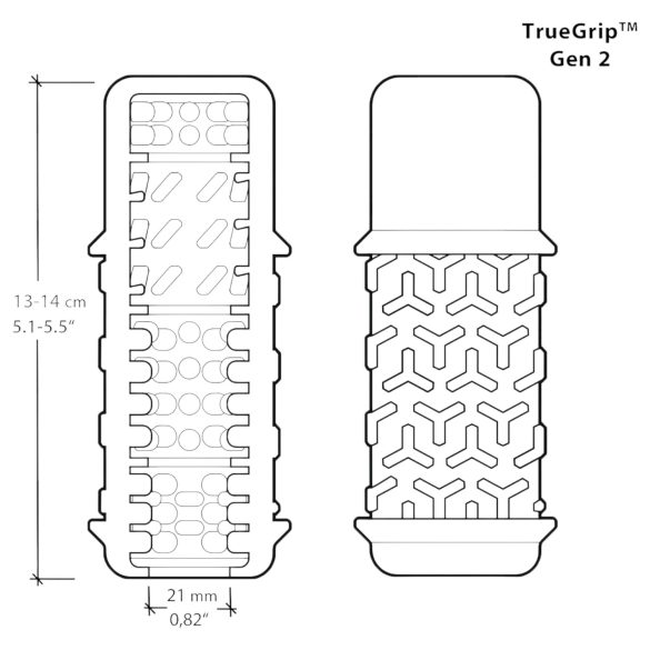 The Handy - Masturbator pentru bărbați - Textură TrueGrip Gen 2 - transparent