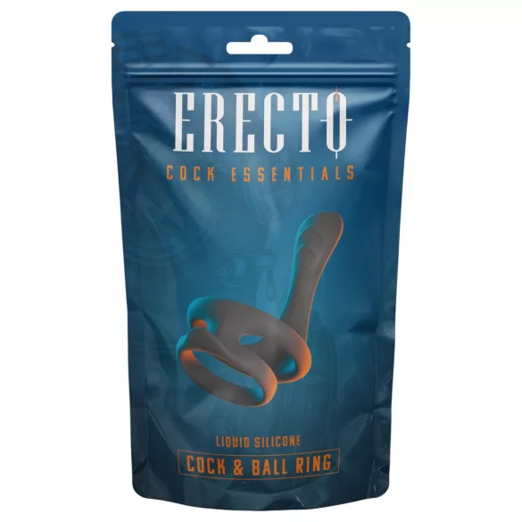 Erecto - inel pentru penis și testicule - negru