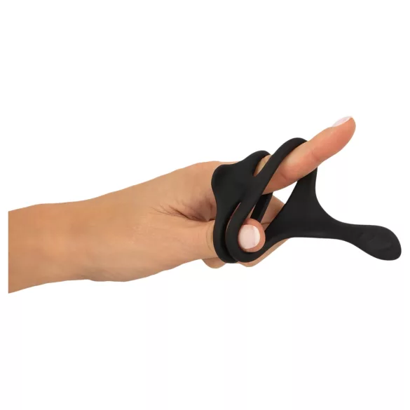 Erecto - inel pentru penis și testicule - negru