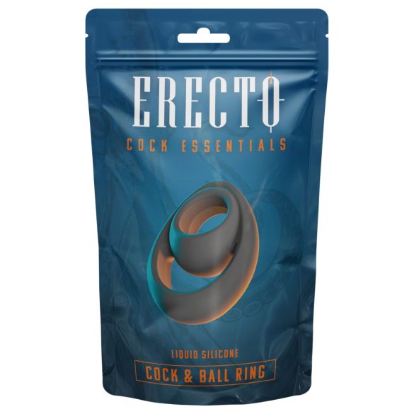 Erecto - inel penian și testicular - rezistent - silicon negru