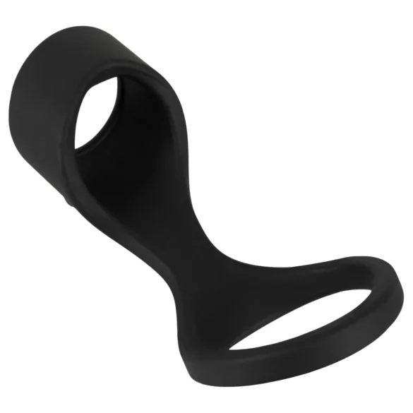 Erecto - inel pentru penis 2 în 1 - negru