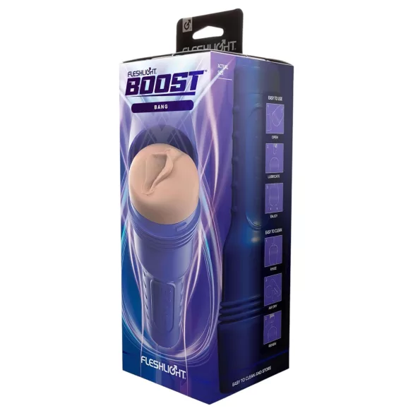 Fleshlight Boost Bang - masturbator tip vagin realist - silicon maro