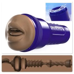 Fleshlight Boost Blow - masturbator realist gură (maro)