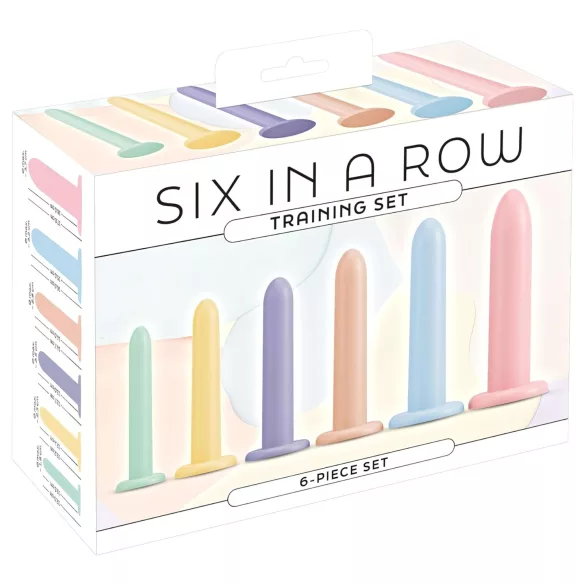 You2Toys - Six in a Row - set de antrenament dildo - 6 bucăți (colorate)