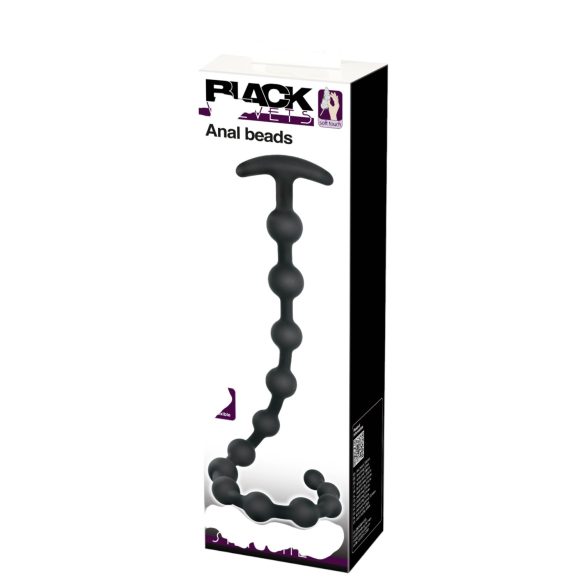 Black Velvets - dildo anal cu bile - silicon negru