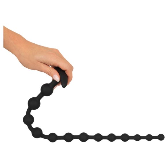 Black Velvets - dildo anal cu bile - silicon negru